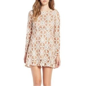 knee length dresses for ladies For Love & Lemons Magnolia Mini Dress in White main image 0
